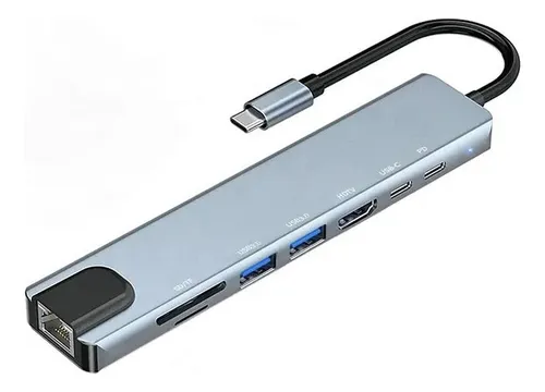ADAPTADOR HDTV TIPO C 8 EN 1